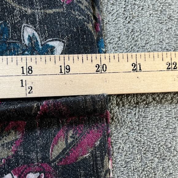 LOFT‎ Mini Skirt Womens 6 Gray Metallic Floral Print Pleated Lined Party Art - Picture 6 of 7